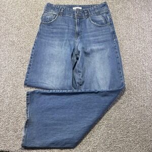 Habitual High Rise Wide Leg Jeans Womens 8/29 Blue Distressed Stretch Denim